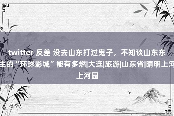 twitter 反差 没去山东打过鬼子，不知谈山东东谈主的“环球影城”能有多燃|