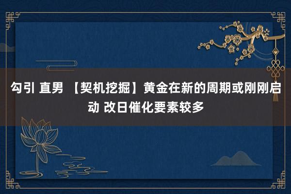 勾引 直男 【契机挖掘】黄金在新的周期或刚刚启动 改日催化要素较多